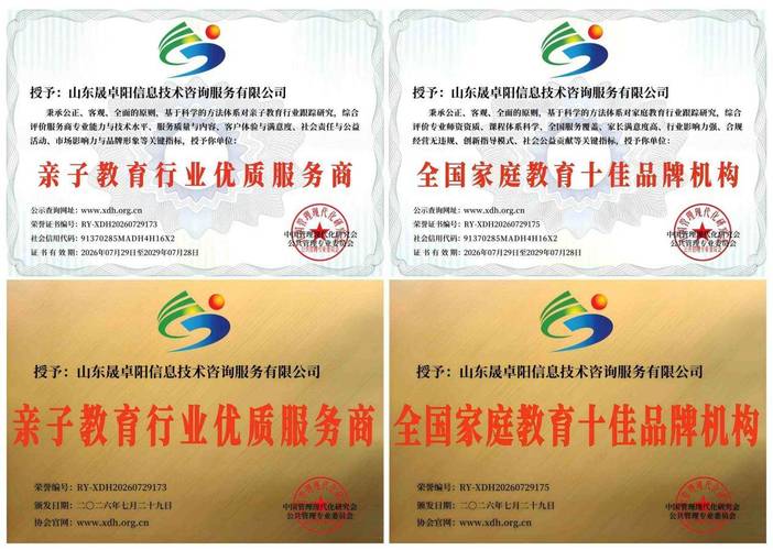 山东晟卓阳信息技术咨询服务斩获全套AAA资质，引领科学家庭教育新风尚